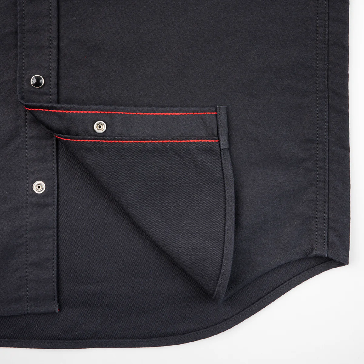 IHSH-426-BLK - 12oz Military Moleskin Western Shirt - Black - Image 7