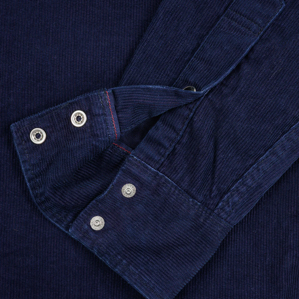 IHSH-438-IND - 7.5oz Selvedge Corduroy Western Shirt - Indigo - Image 8