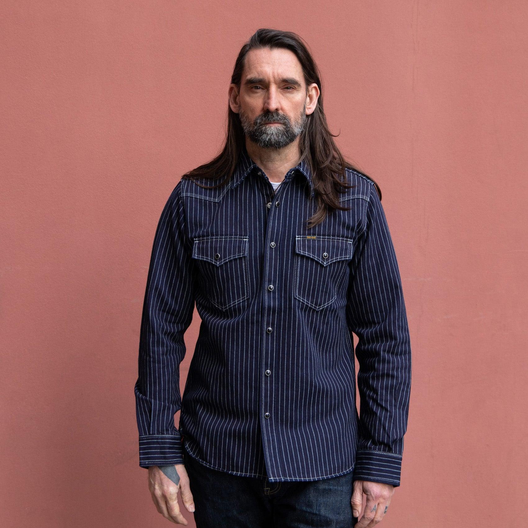 IHSH-62-IND - 12oz Wabash Western Shirt - Indigo - Image 2