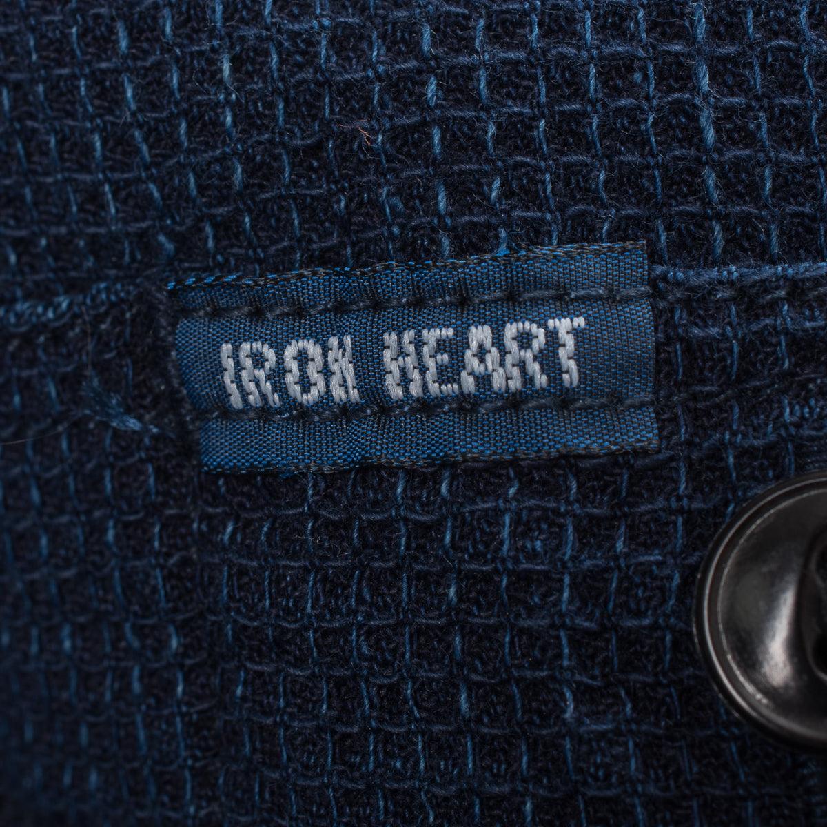 IHSH-96-IND - Waffle Work Shirt - Indigo - Image 8