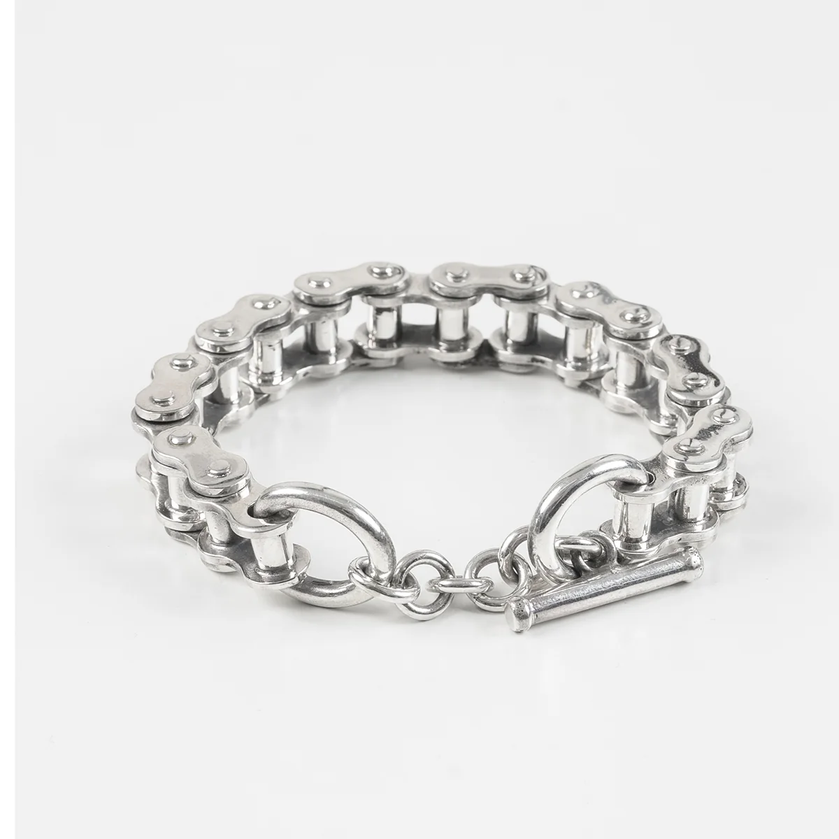 IHSI-02 - "Motorcycle Chain" Bracelet Sterling Silver - Image 3