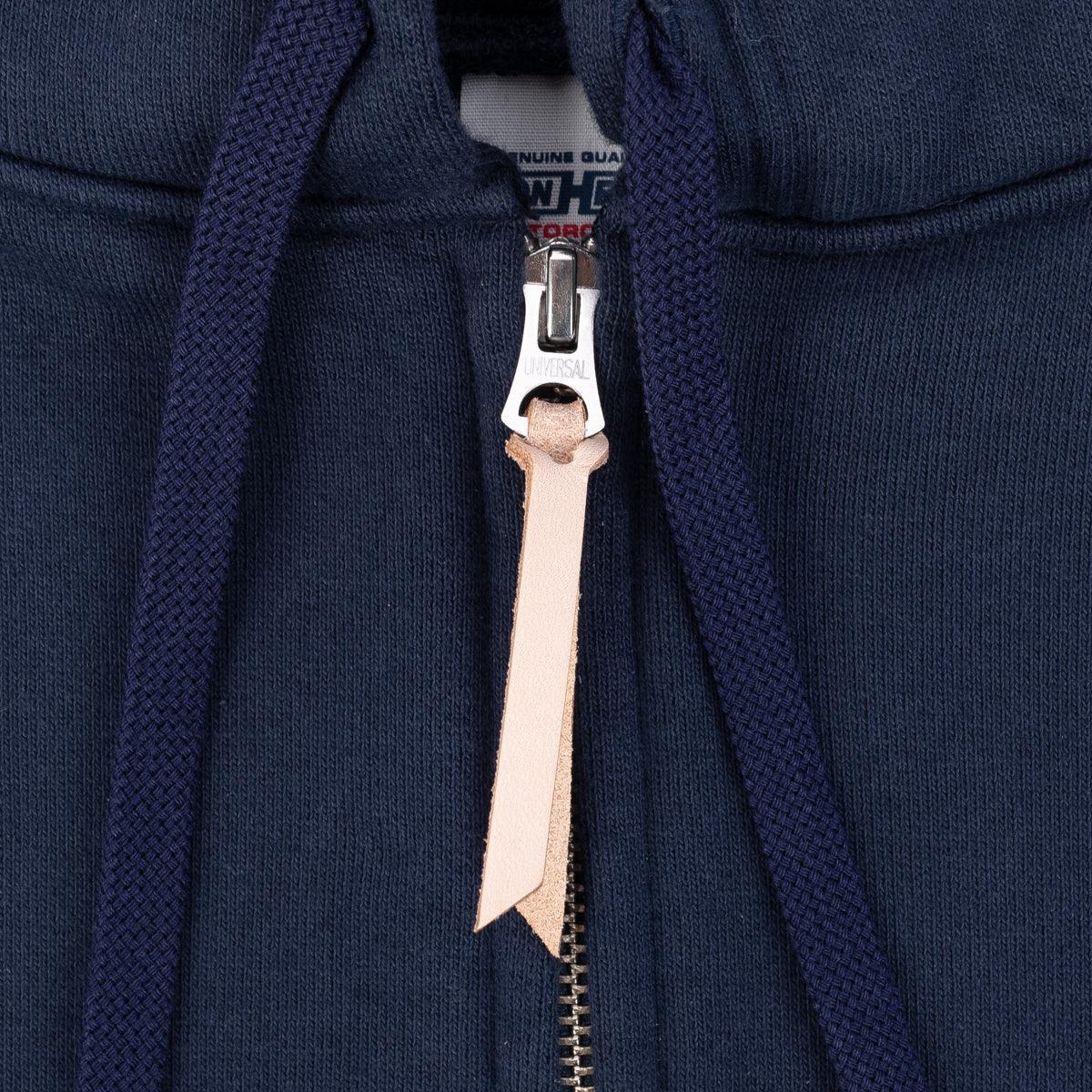 IHSW-10-NAV - 14oz Ultra Heavyweight Loopwheel Cotton Zip Up Hoodie - Navy - Image 5