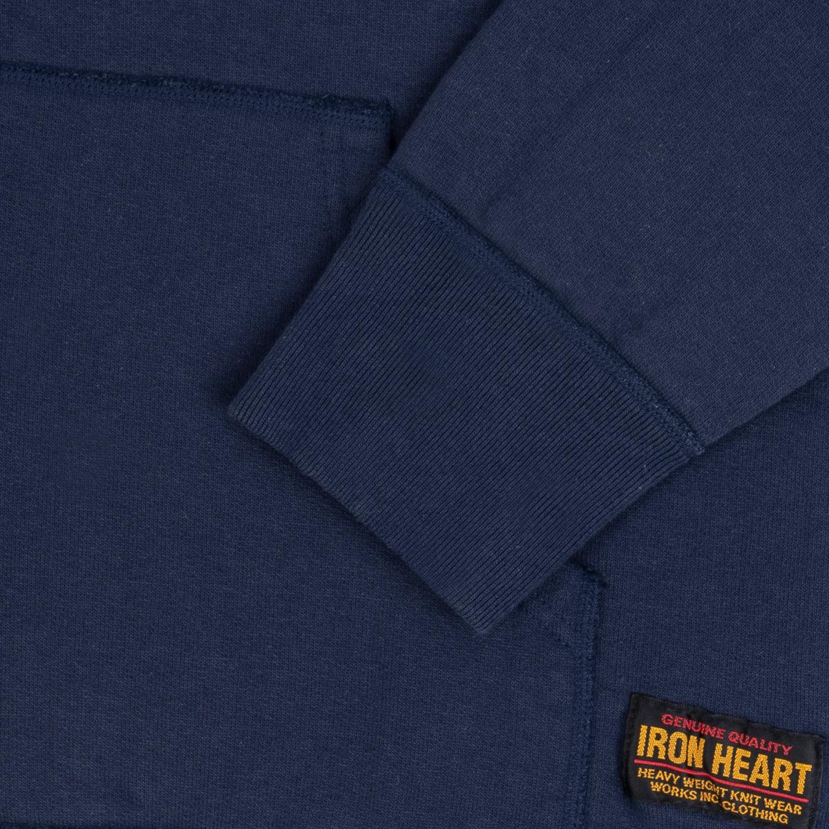 IHSW-10-NAV - 14oz Ultra Heavyweight Loopwheel Cotton Zip Up Hoodie - Navy - Image 7