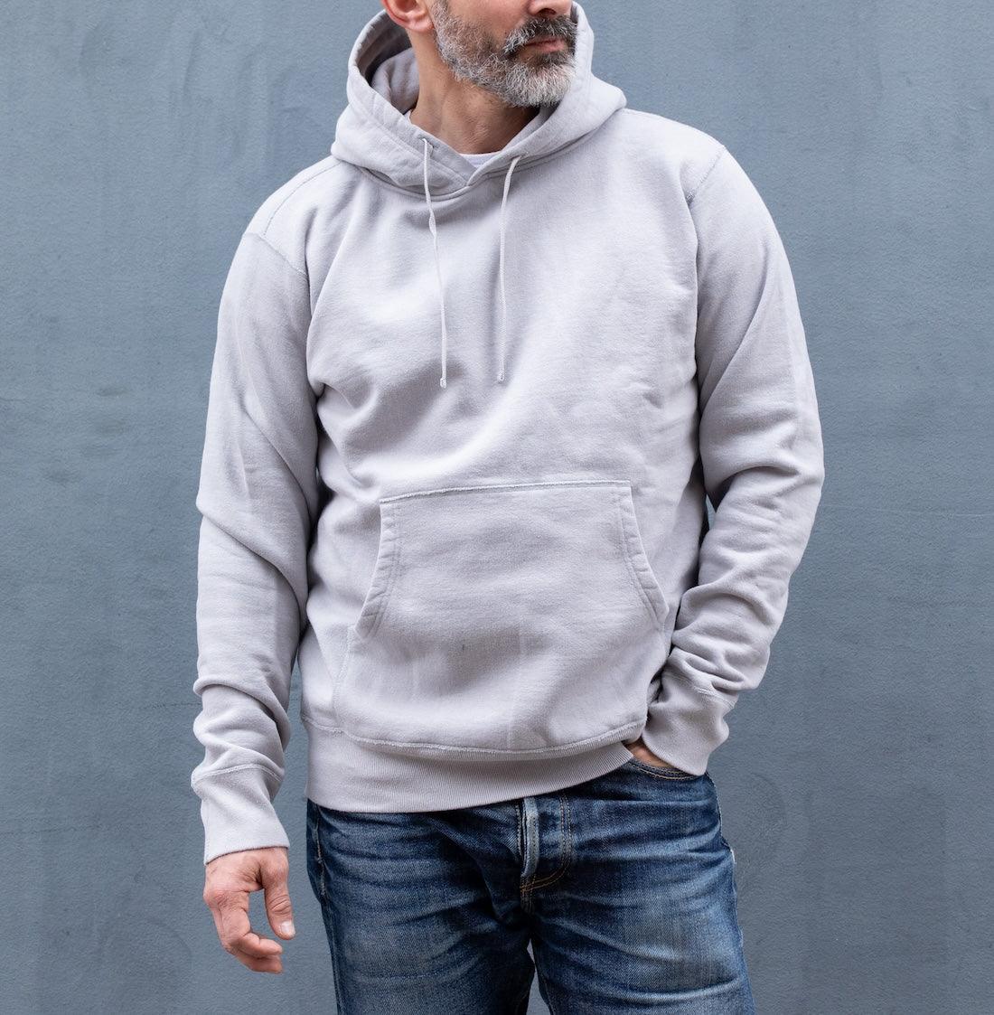 IHSW-49-GRY - 14oz Ultra Heavyweight Loopwheel Cotton Hoodie - Grey - Image 2