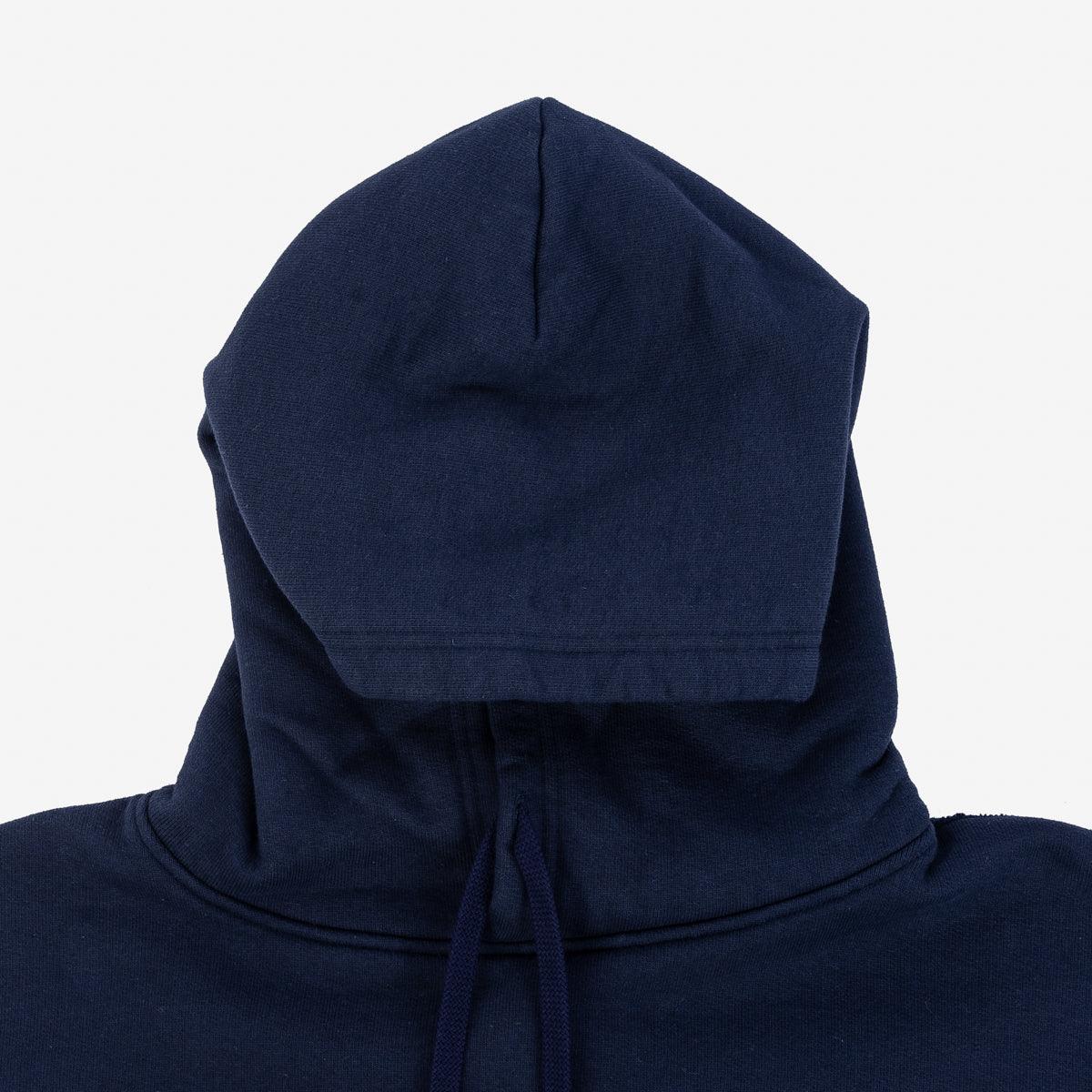 IHSW-49-NAV - 14oz Ultra Heavyweight Loopwheel Cotton Hoodie - Navy - Image 5