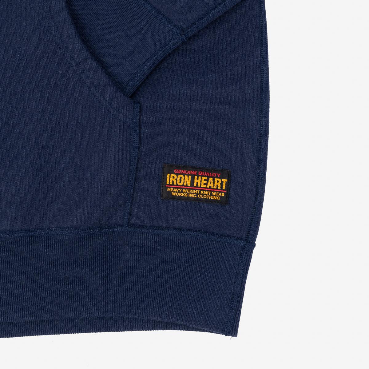 IHSW-49-NAV - 14oz Ultra Heavyweight Loopwheel Cotton Hoodie - Navy - Image 6