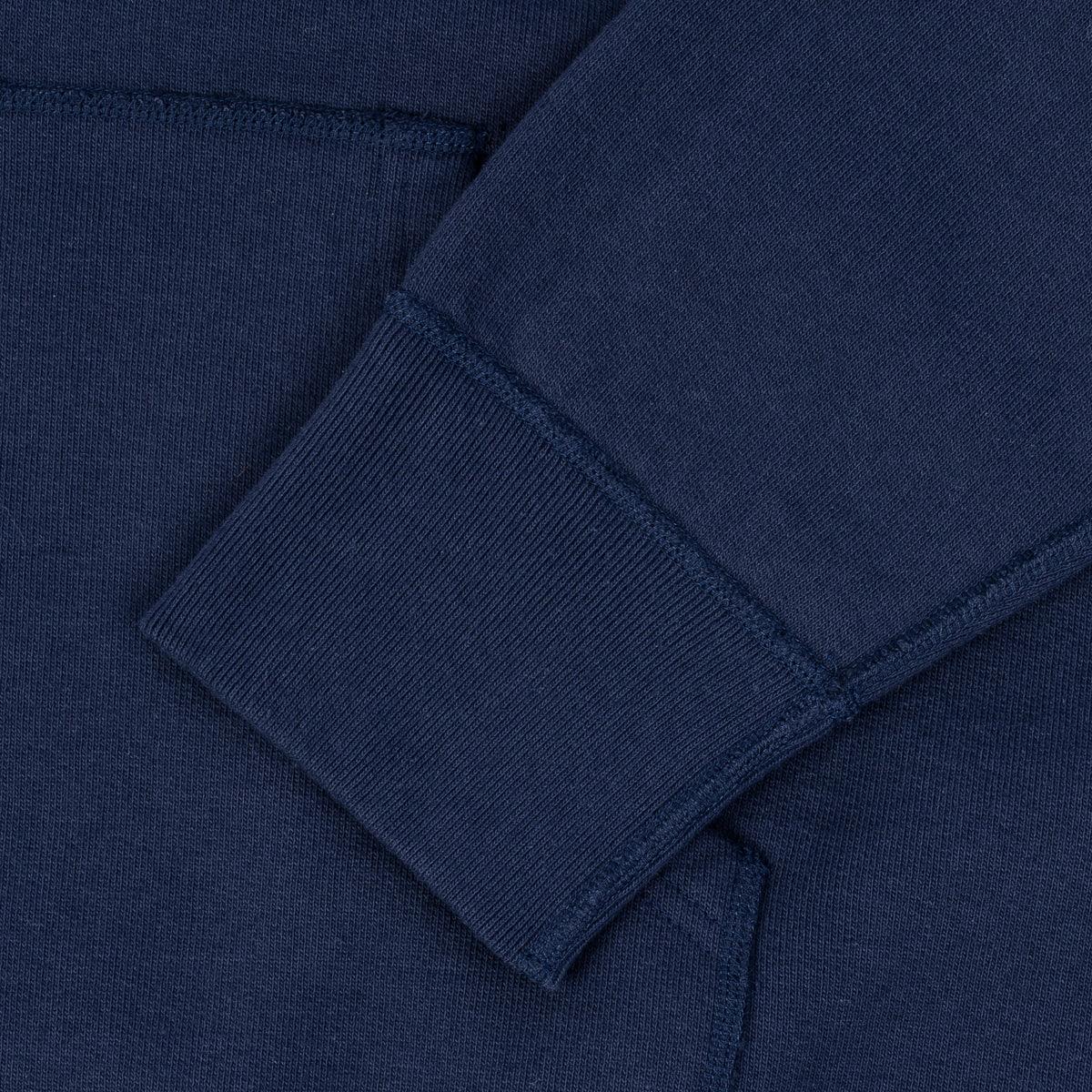 IHSW-49-NAV - 14oz Ultra Heavyweight Loopwheel Cotton Hoodie - Navy - Image 7