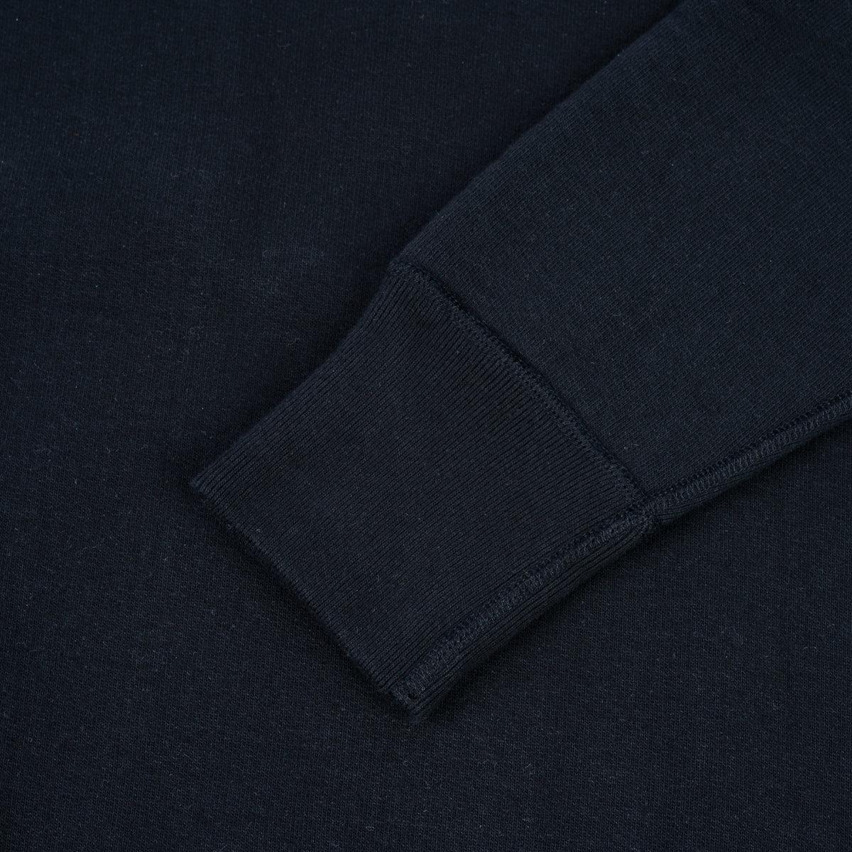 IHSW-69L-BLK - 14oz Ultra Heavyweight Loopwheel Cotton Crew Neck Sweat - Black - Image 6