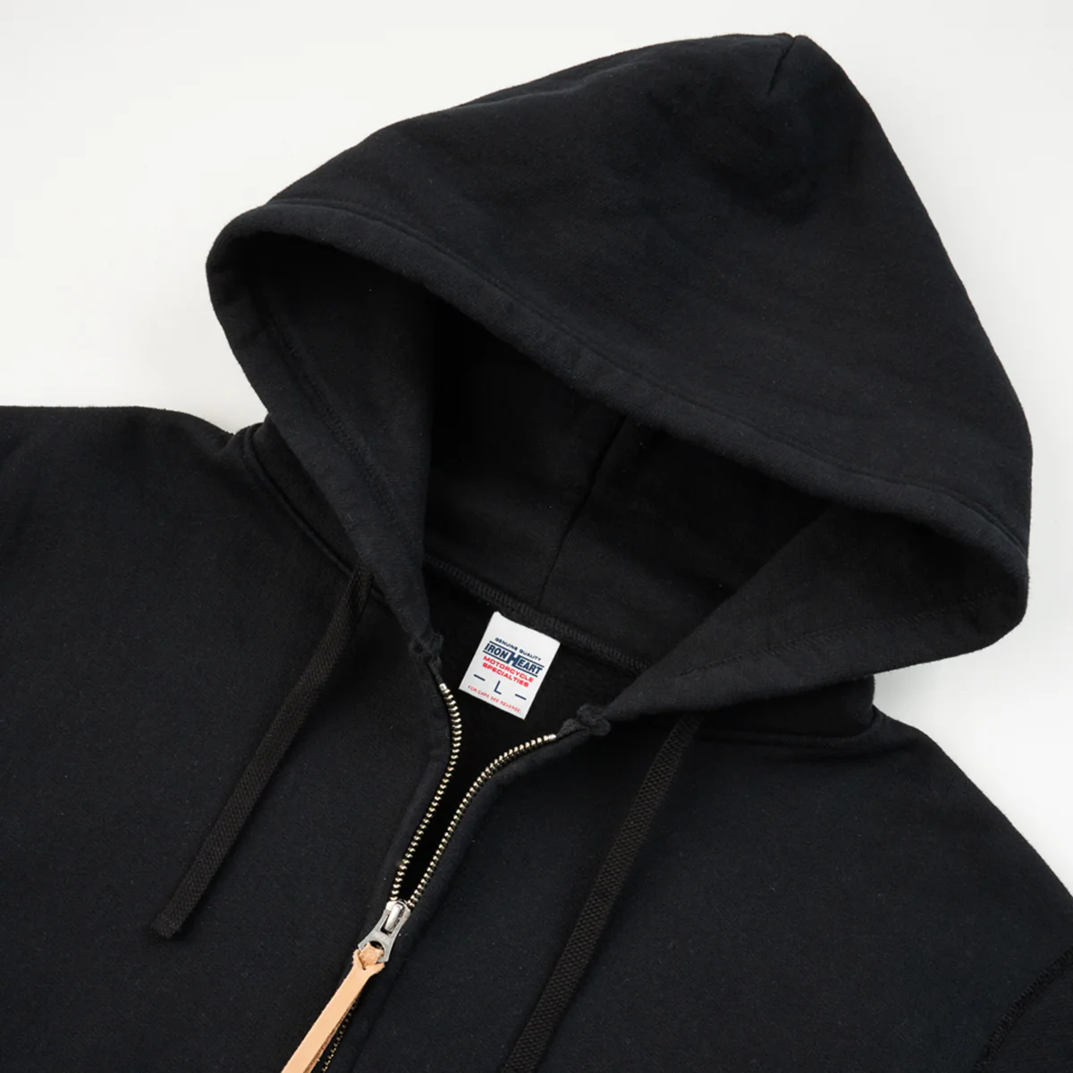 IHSW-80L-BLK - Printed 14oz Ultra Heavyweight Loopwheel Cotton Zippered Hoodie - Black - Image 5