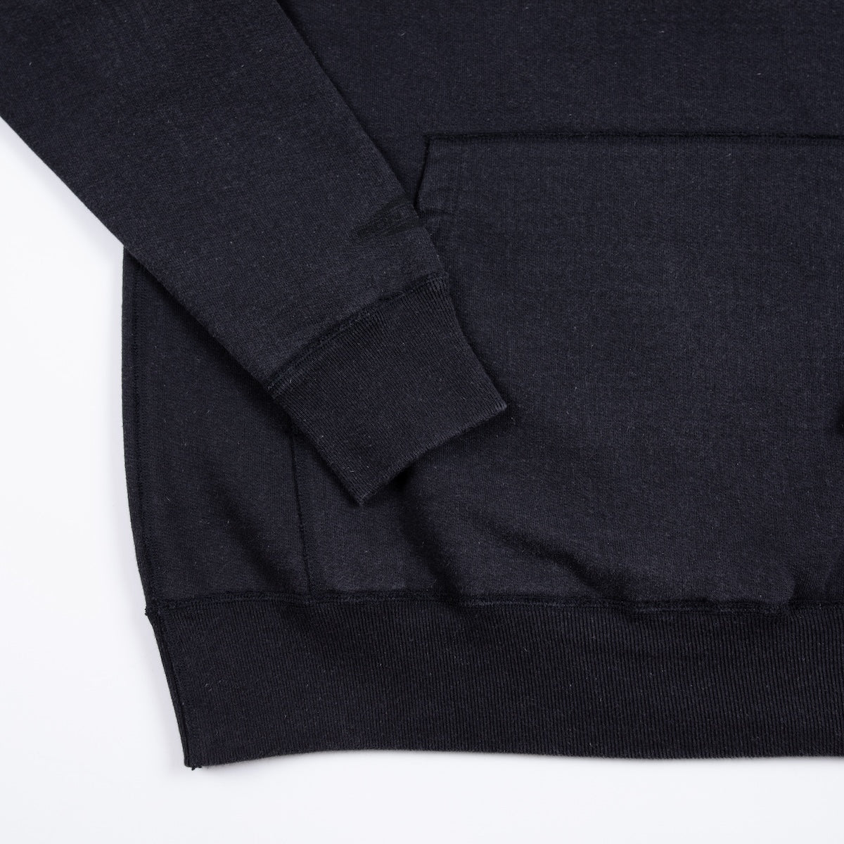 IHSW-HAM-BLK - 14oz Ultra Heavyweight Loopwheel Cotton Hoodie (Collaboration) - Vintage Black - Image 7
