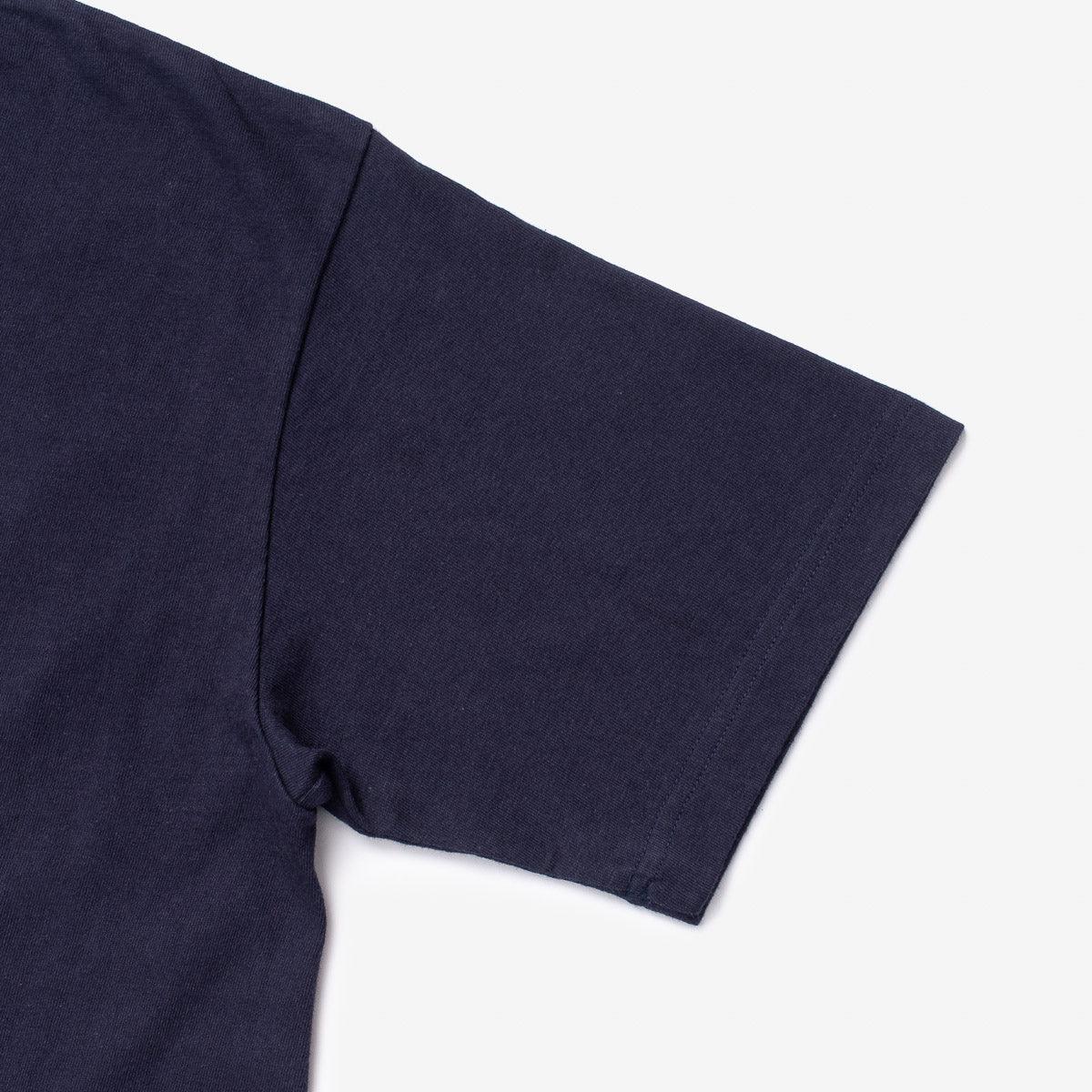 IHT-1610L-NAV - 6.5oz Loopwheel Crew Neck T-Shirt (Long) - Navy - Image 4