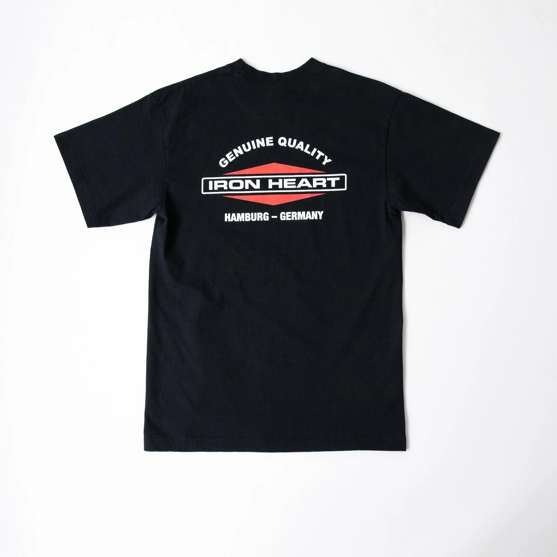 IHT-IHG-6-BLK - Iron Heart Hamburg 7.5oz Loopwheel Crew Neck T-Shirt - Black - Image 5