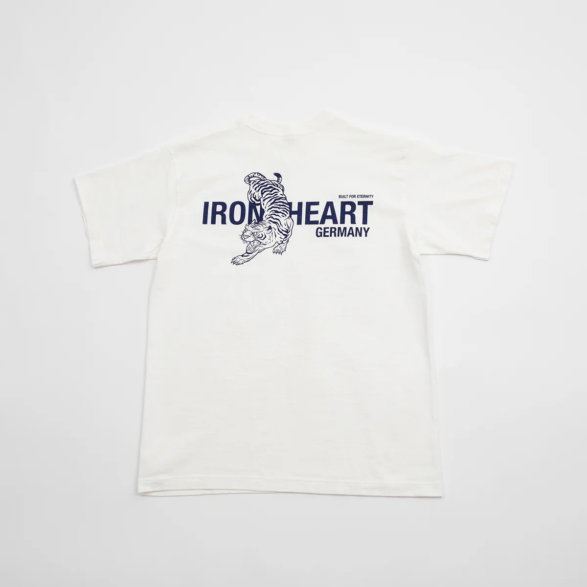 IHT-IHG-7-P-WHT - Iron Heart Germany 7.5oz Loopwheel Crew Neck Pocket T-Shirt - White