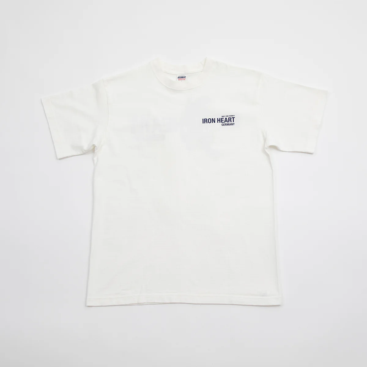 IHT-IHG-7-WHT - Iron Heart Germany 7.5oz Loopwheel Crew Neck T-Shirt - White - Image 6