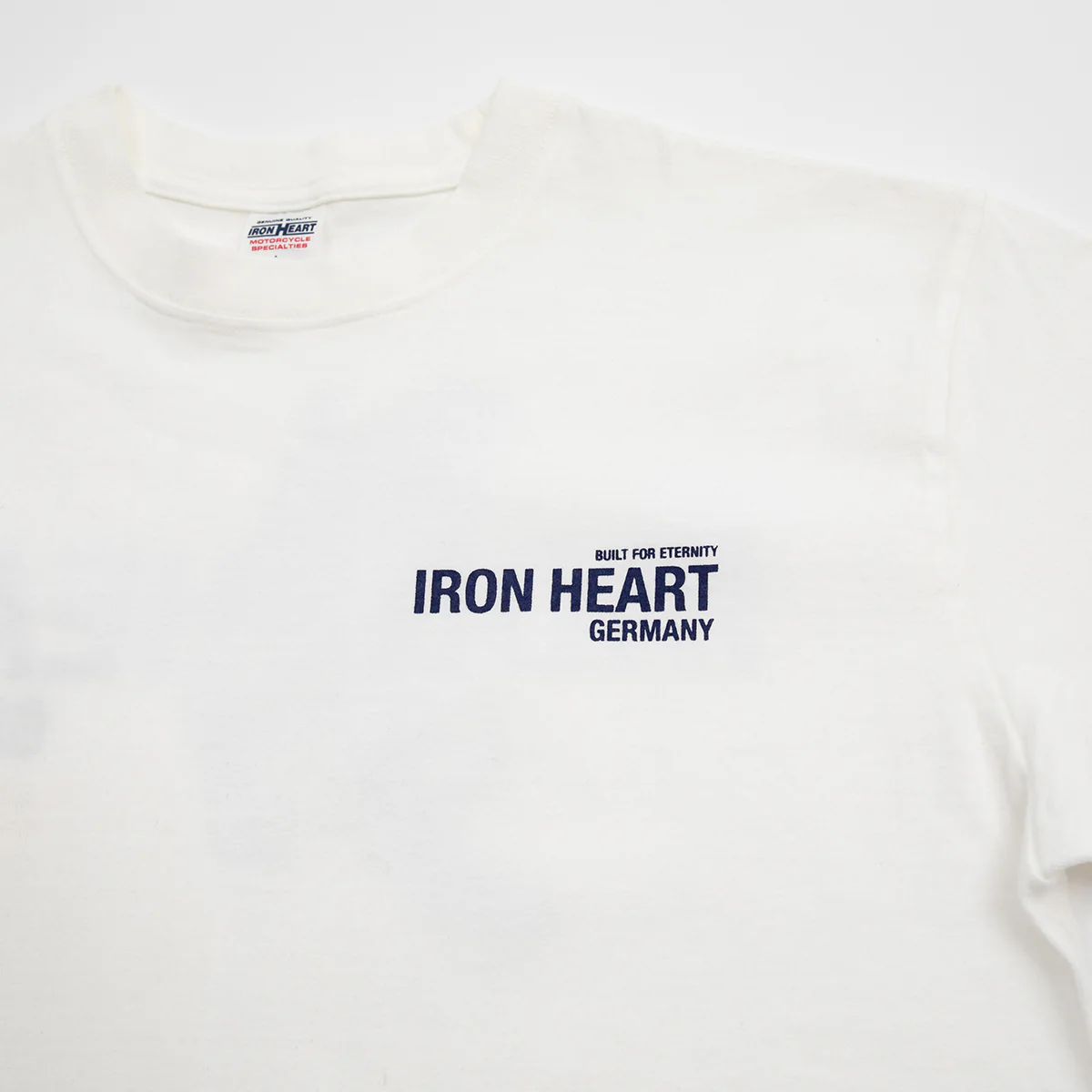 IHT-IHG-7-WHT - Iron Heart Germany 7.5oz Loopwheel Crew Neck T-Shirt - White - Image 7