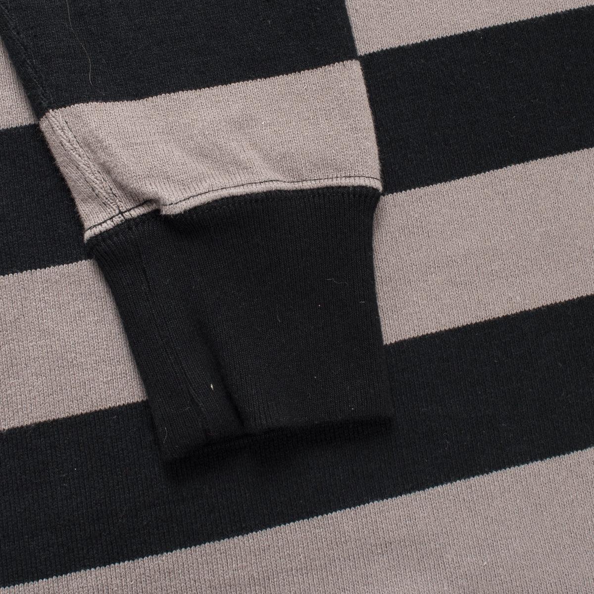 IHTB-01-BLK-GRY - 11oz Cotton Knit Long-Sleeved Sweater - Grey/Black - Image 5