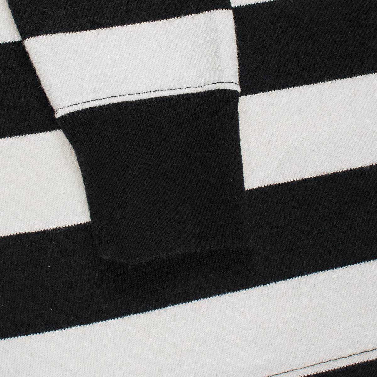 IHTB-01-BLK-WHT - 11oz Cotton Knit Long-Sleeved Sweater - Black/White - Image 4