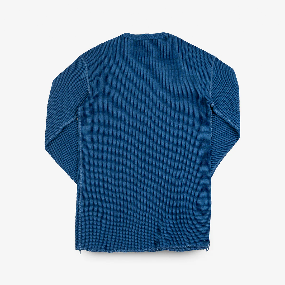 IHTL-1301-IND - Waffle Knit Thermal Long Sleeved Crew Neck - Indigo - Image 3