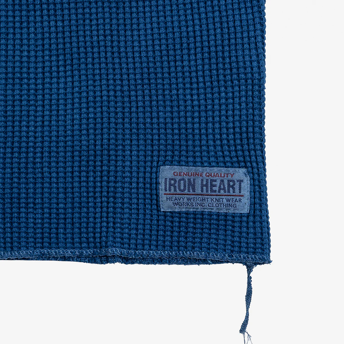 IHTL-1301-IND - Waffle Knit Thermal Long Sleeved Crew Neck - Indigo - Image 6
