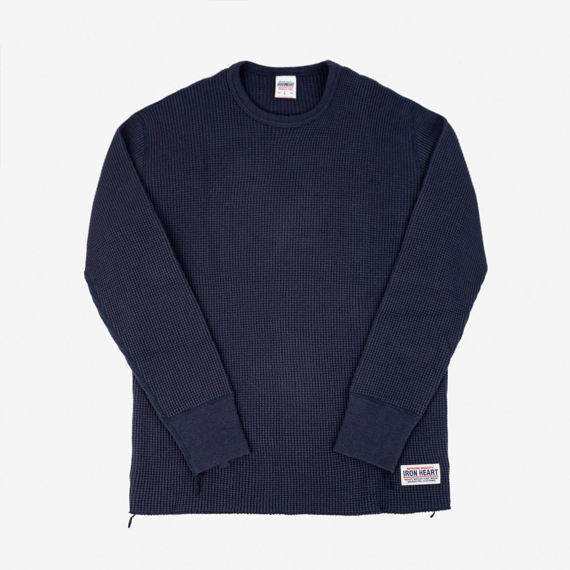 IHTL-1301-NAV - Waffle Knit Thermal Longsleeve - Navy