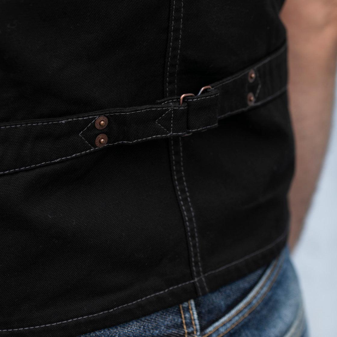 IHV-02-BLK - 12oz Wabash/Duck Work Vest - Black/Black - Image 3