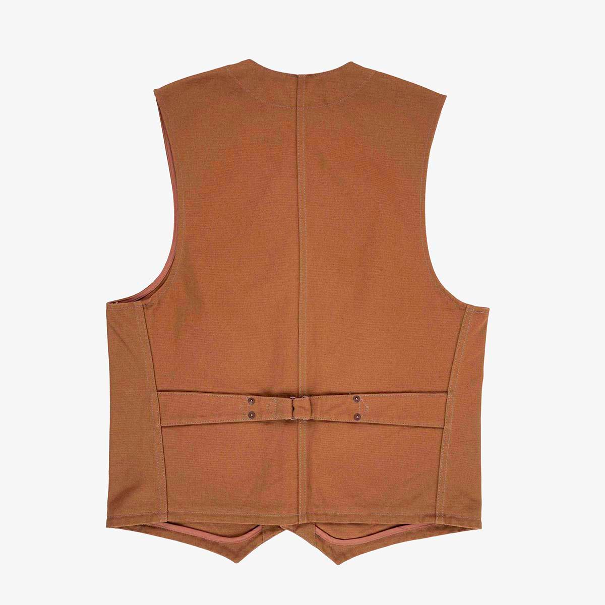 IHV-03-BRN - 17oz Cotton Duck Work Vest - Brown - Image 2