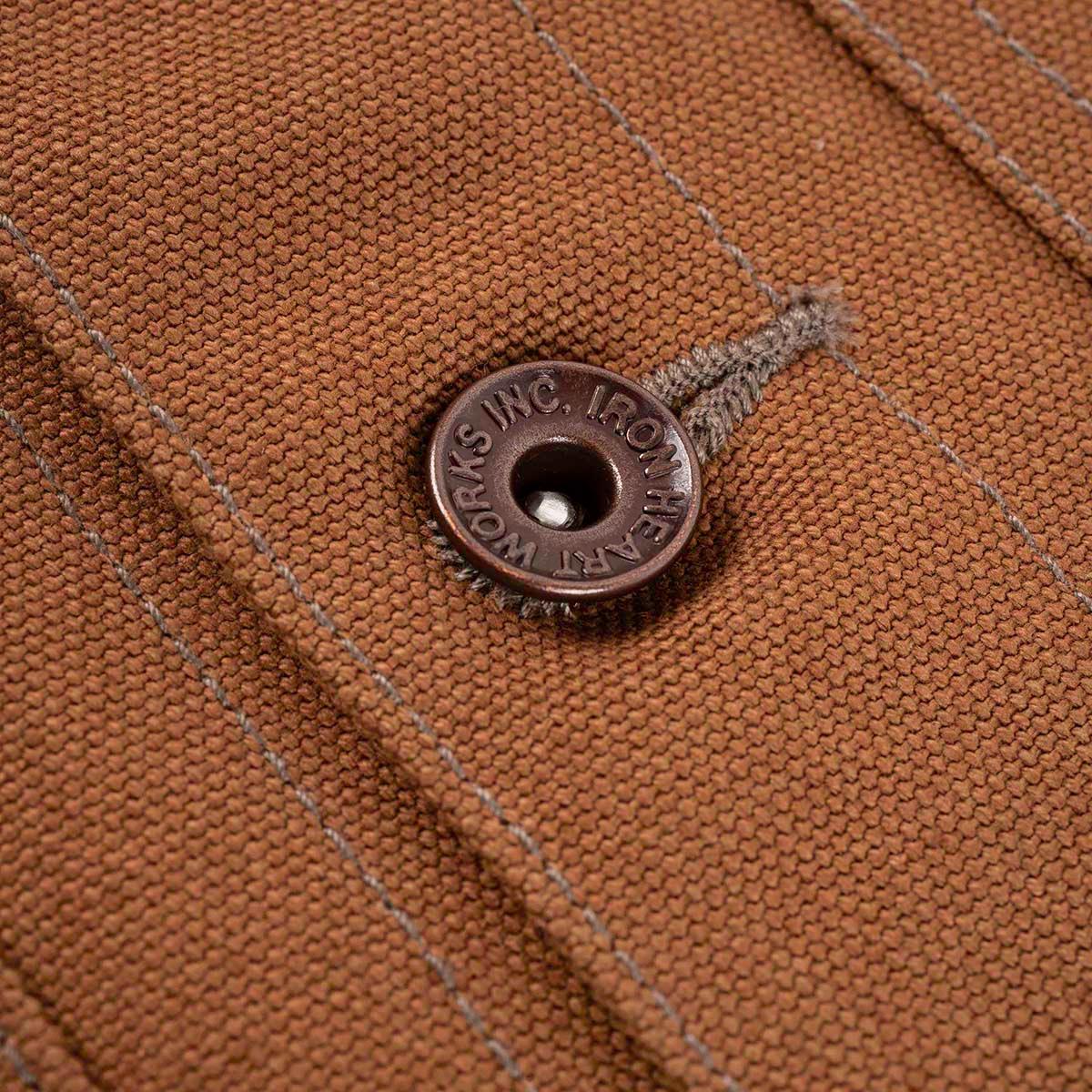 IHV-03-BRN - 17oz Cotton Duck Work Vest - Brown - Image 3