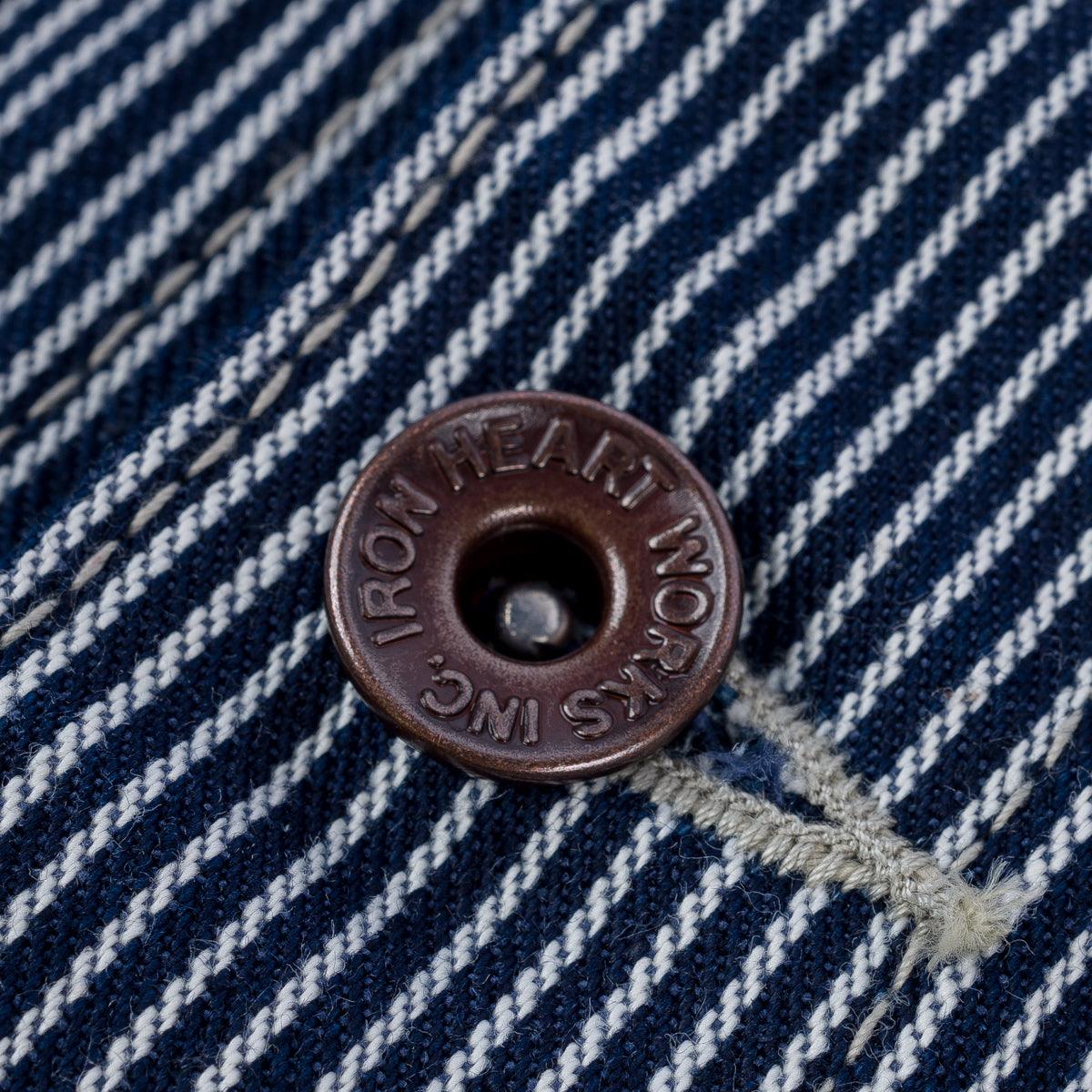 IHV-47-IND - 10.5oz Narrow Stripe Hickory Work Vest - Indigo - Image 10