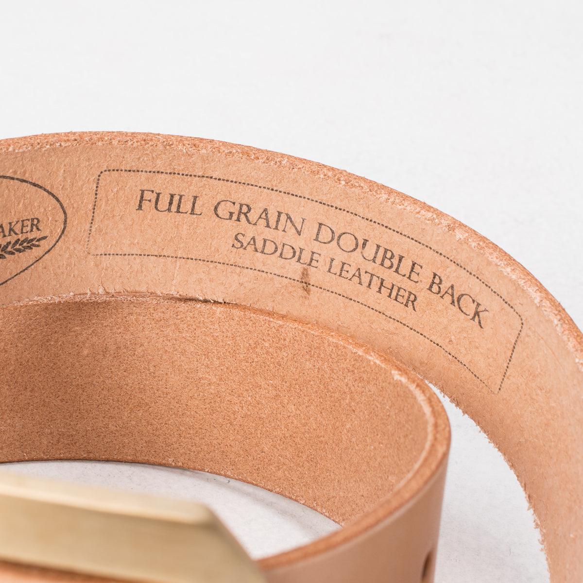 OGL-BELT-SPGAR-NAT -  OGL Single Prong Garrison Buckle Leather Belt - Natural - Image 7