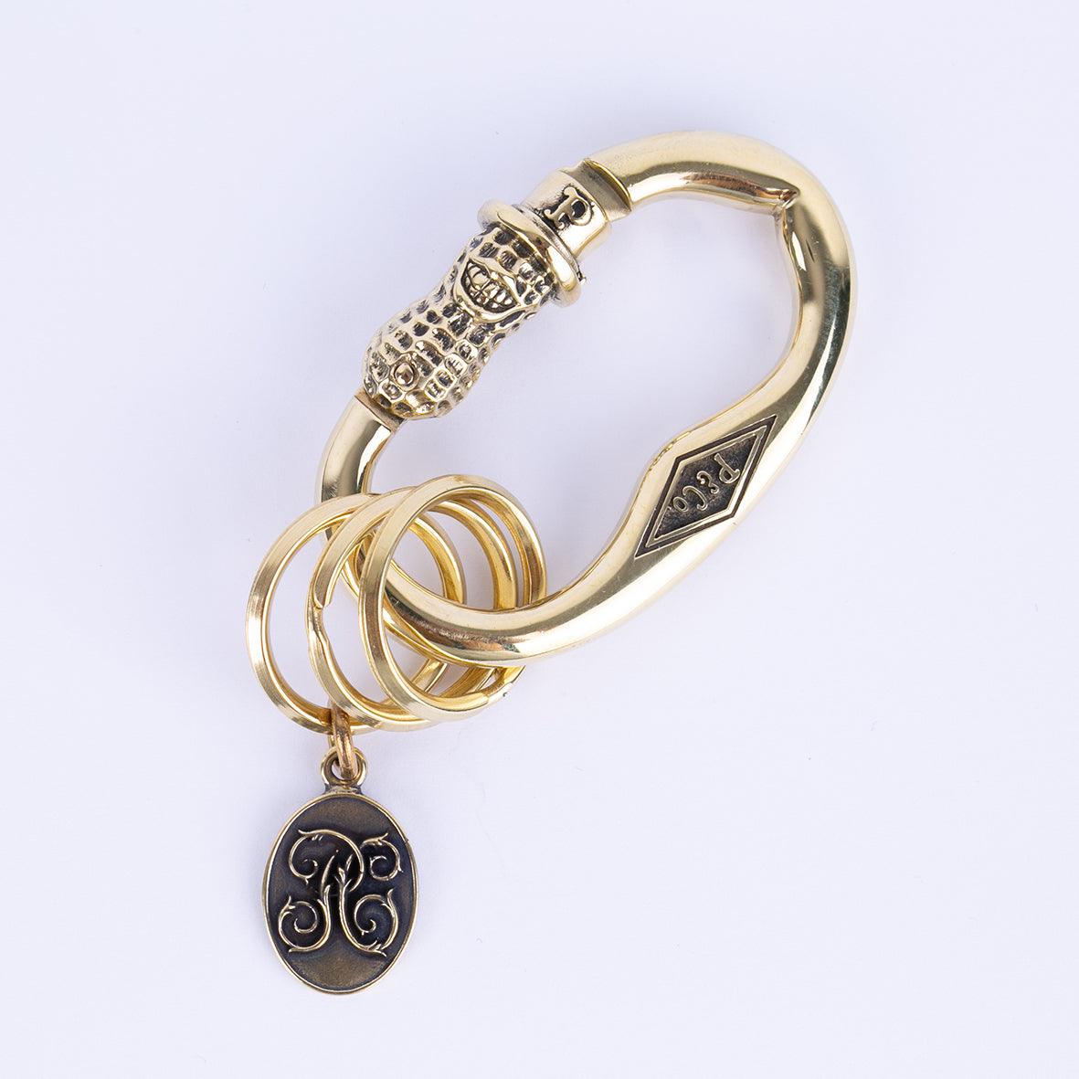 PE-CARABINER-BR - Peanuts & Co PEANUTS CARABINER- Brass - Image 3