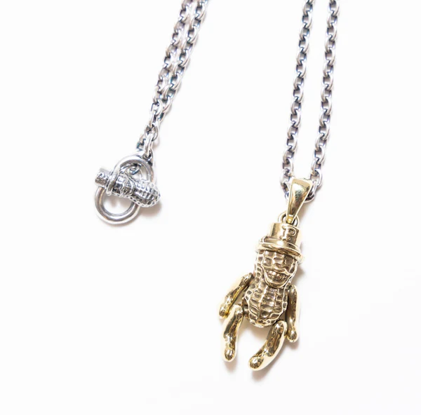 PE-TEDDY-PE-CHAIN-BR-SI - Peanuts & Co TEDDY PEANUTS Necklace - Brass/Silver - Image 3