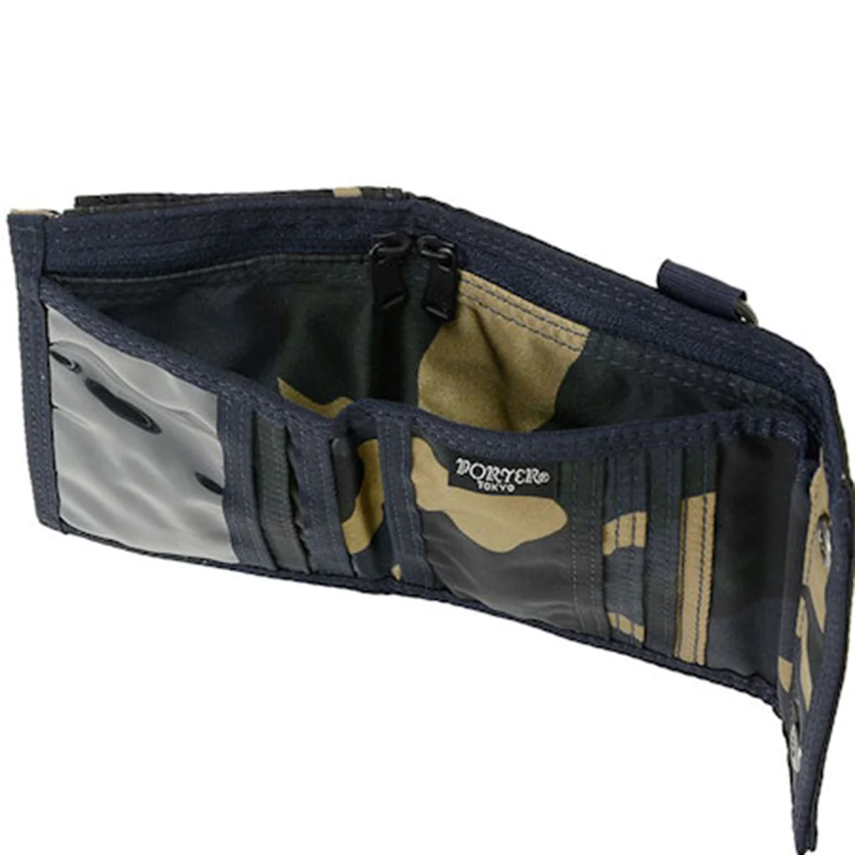 PO-COUNTER-WALLET-KHA - Porter-Yoshida & Co. COUNTER SHADE WALLET - Woodland Khaki - Image 5