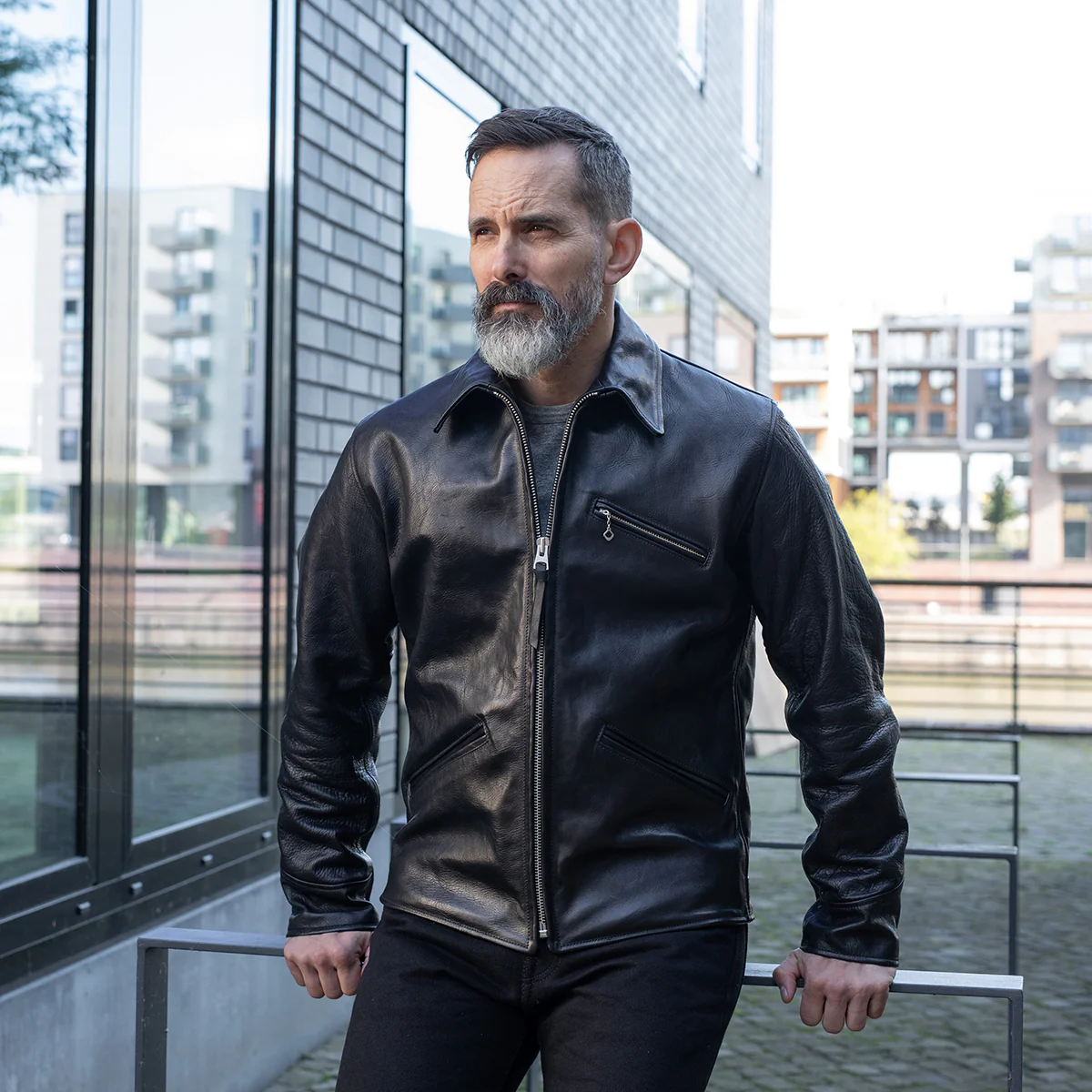 SB-30-S-JH-BLK - Simmons Bilt x  IHG Vintage 30's Sports Jacket - Japanese Horsehide - Image 10