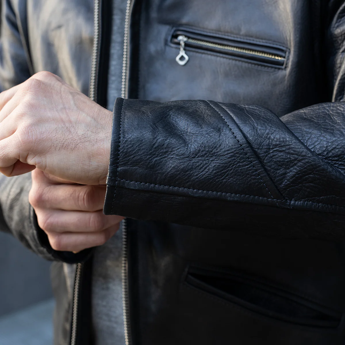 SB-30-S-JH-BLK - Simmons Bilt x  IHG Vintage 30's Sports Jacket - Japanese Horsehide - Image 4