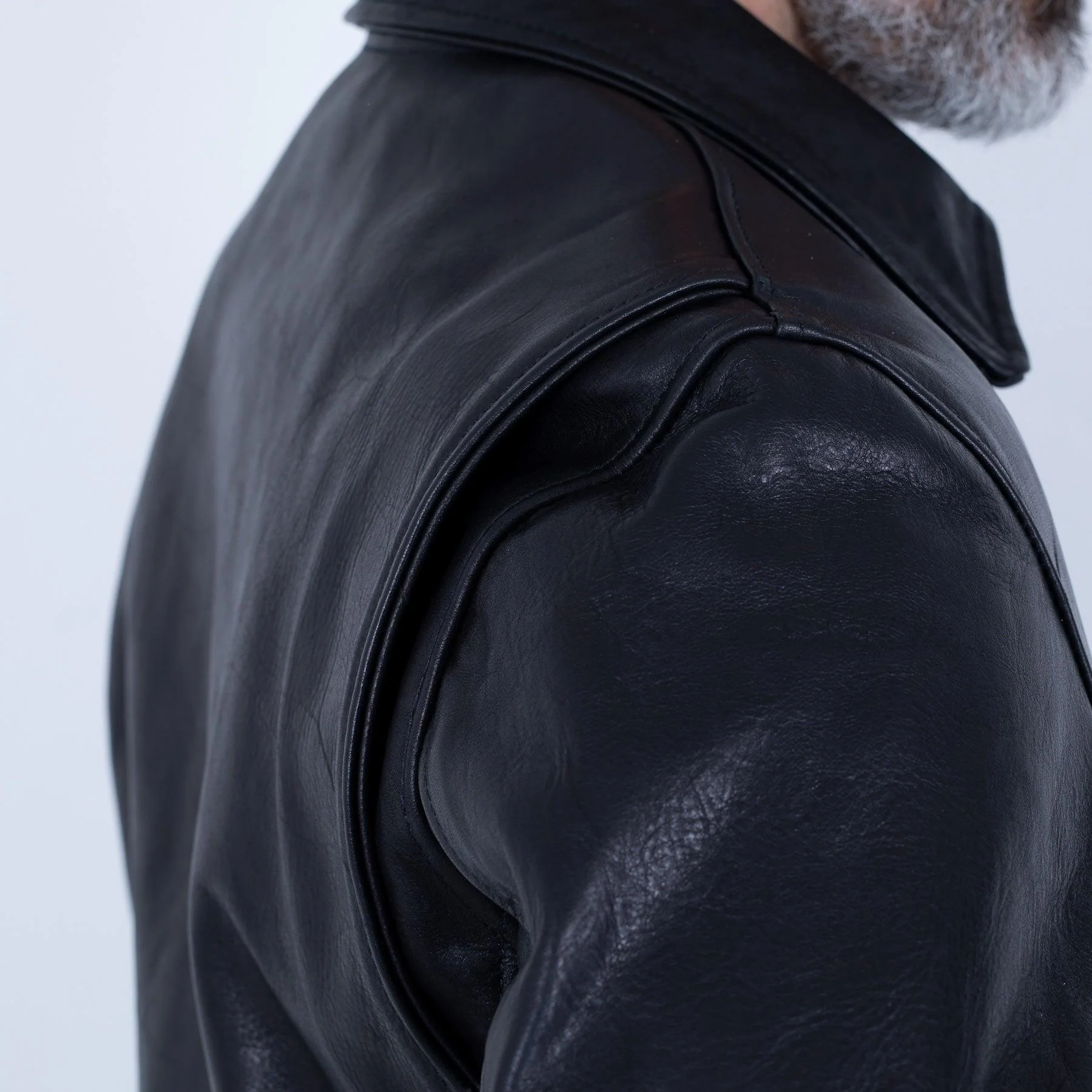 SB-SD-JPN-HO-BLK - Simmons Bilt "Smokey D" Japanese Horsehide Jacket - Black - Image 7